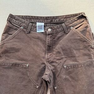 Carhartt Brown Double-Front Pants/Denim (see details on sizing!) copy